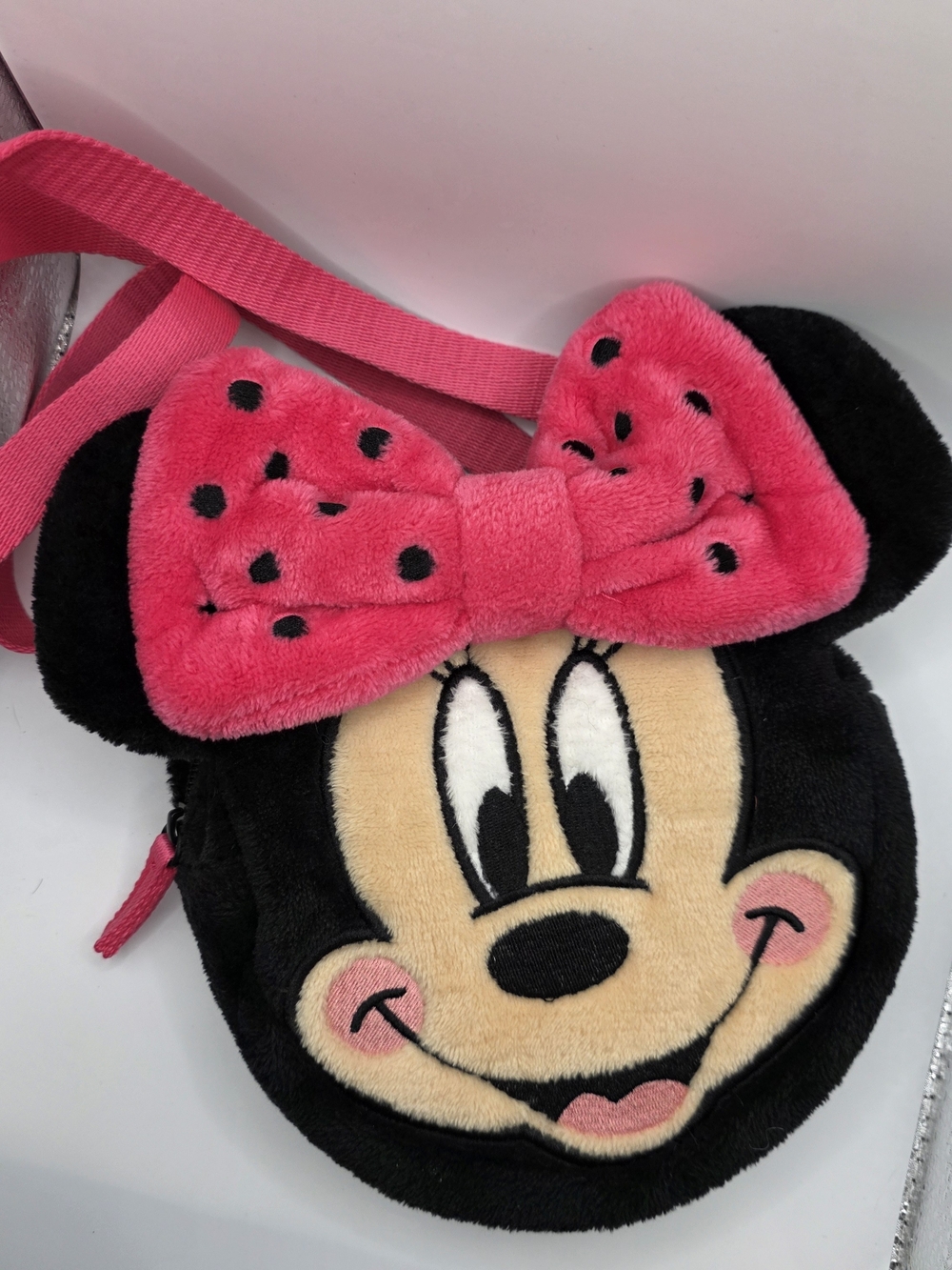 Disney Minnie Mouse Pink Bow Kids Crossbody Bag